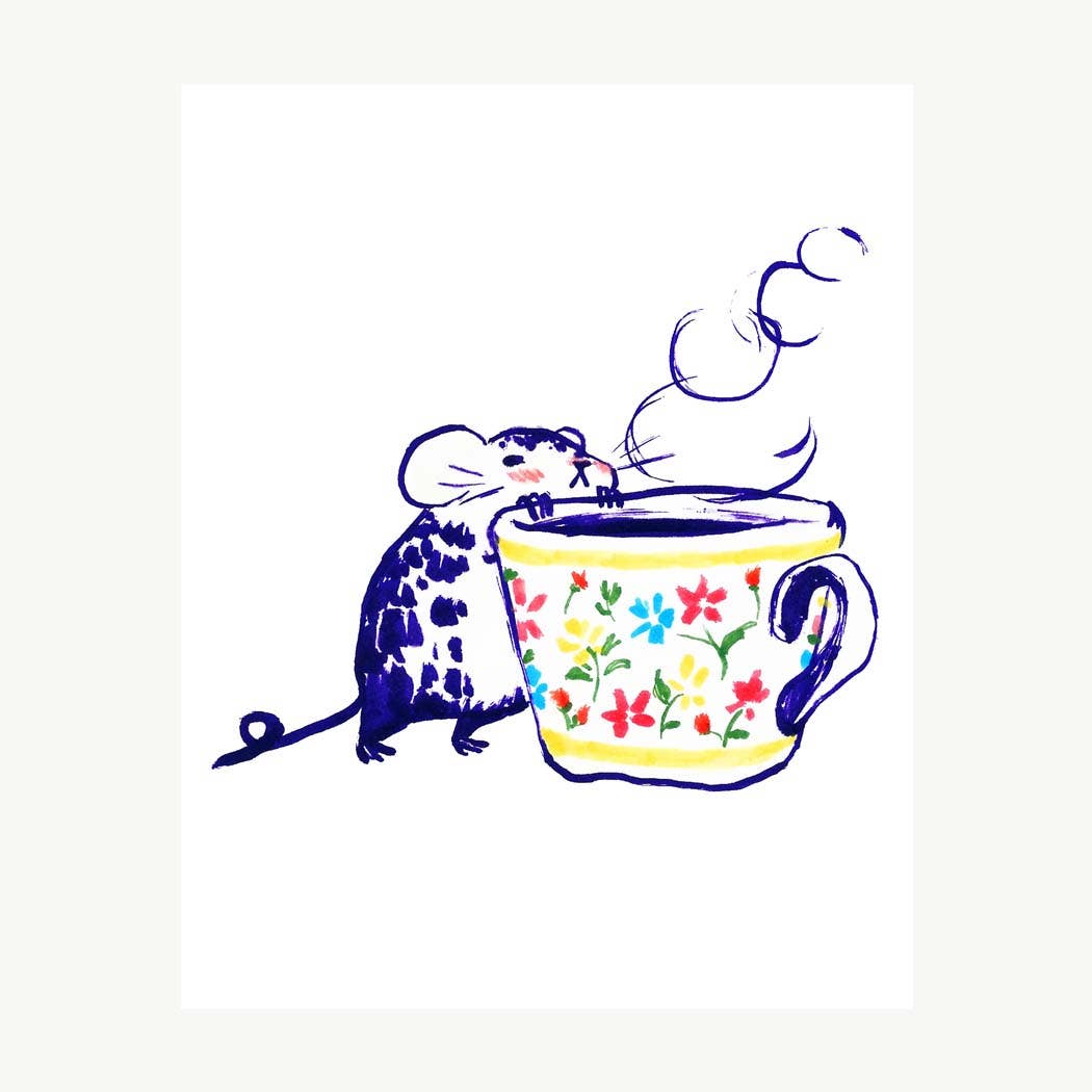 Print - "Mouse & Teacup": 5x7 Inches