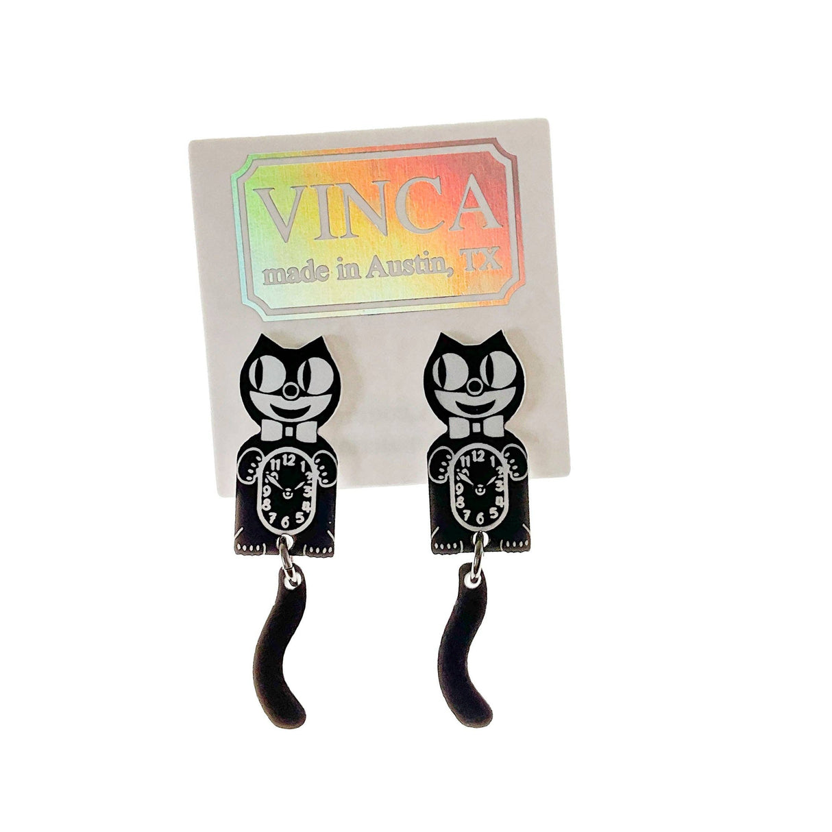 Kitten Kit-Cat Klock earrings