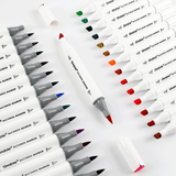 Dual-Tip Alcohol-Based Marker Set Of 48 With Coloring Book