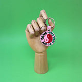 Leather Yin and Yang Key Fob