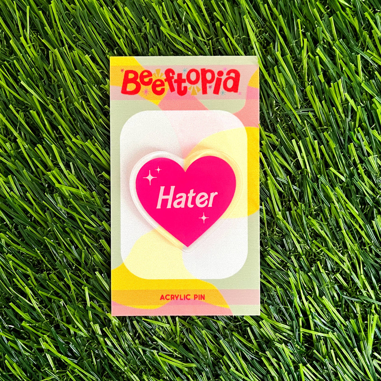 Hater Acrylic Pin