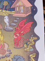 Camp Cryptid Risograph Print