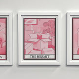 Cat Tarot The Hermit Art Print
