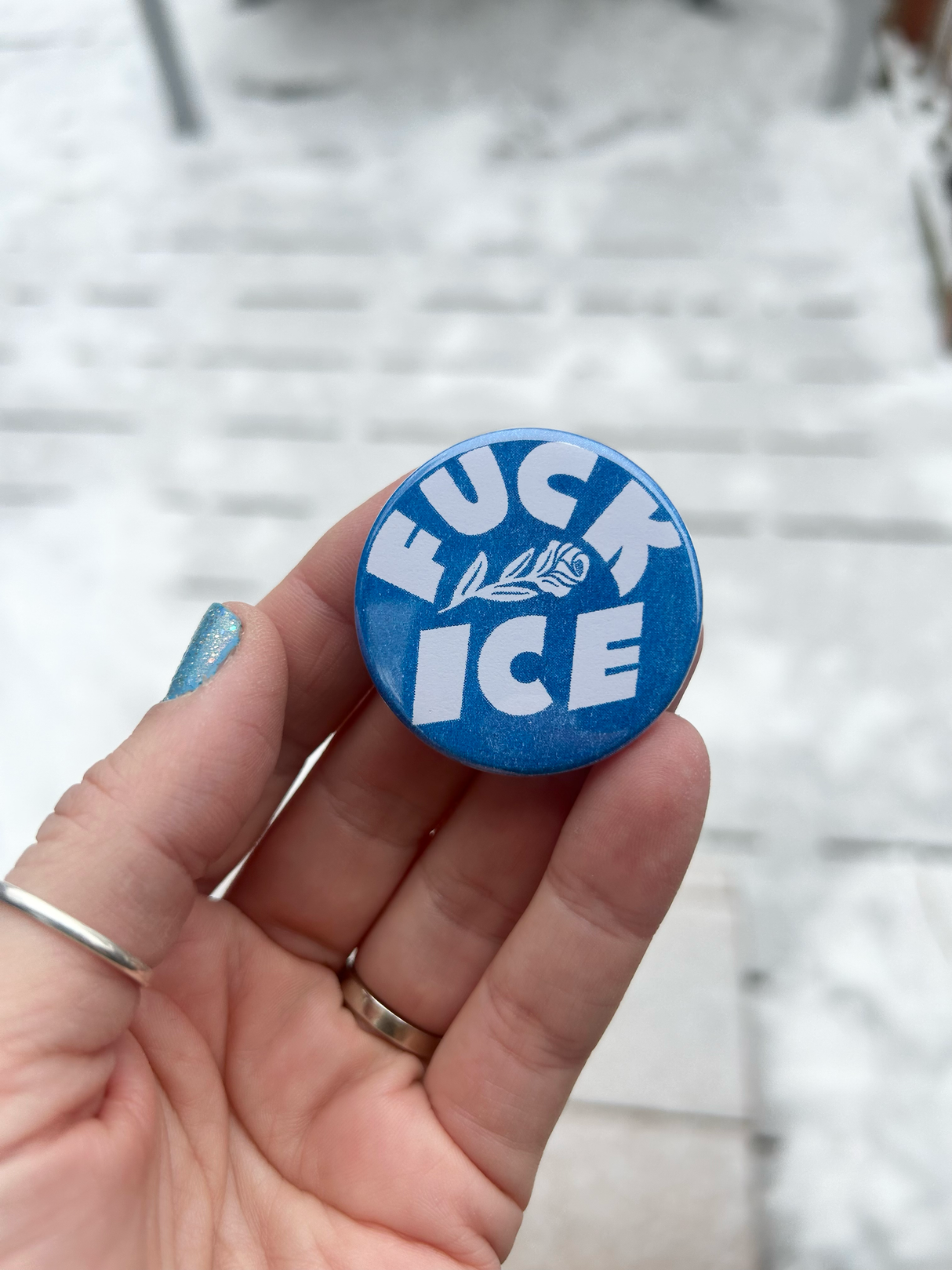Fuck ICE Pinback Button 