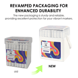 Dual-Tip Alcohol-Based Marker Set Of 48 With Coloring Book