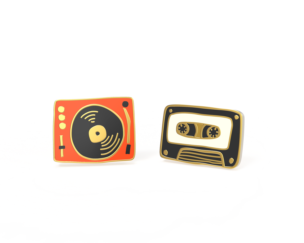 Record Player & Tape Earrings