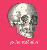 Good News Skull Birthday Card