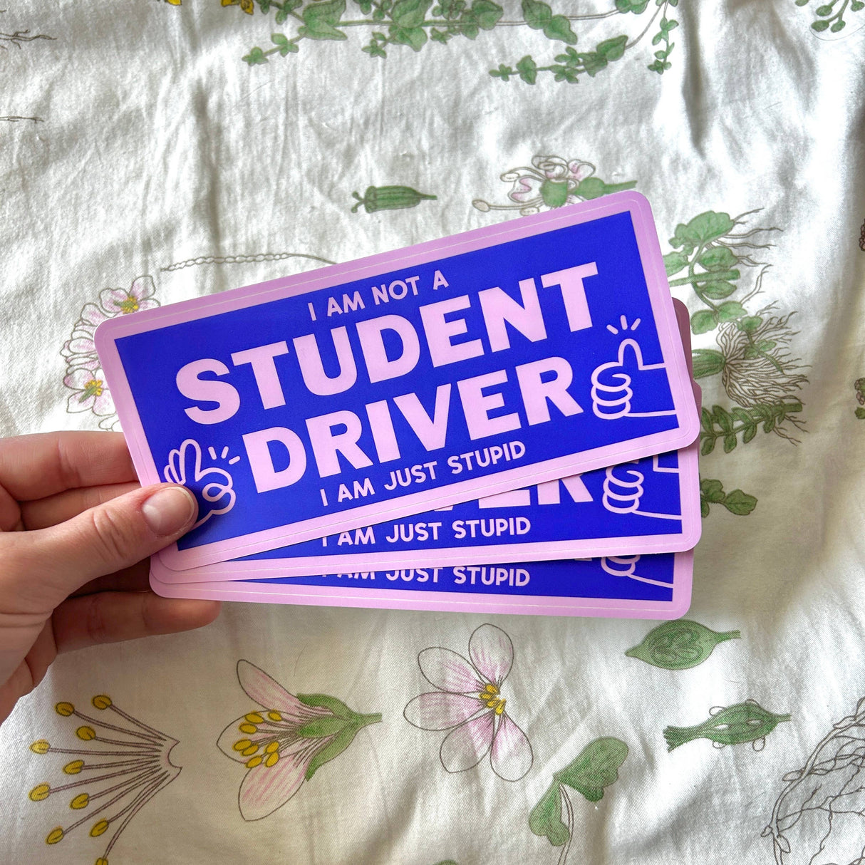 "I am Not a Student Driver; I am Just Stupid" Bumper Sticker