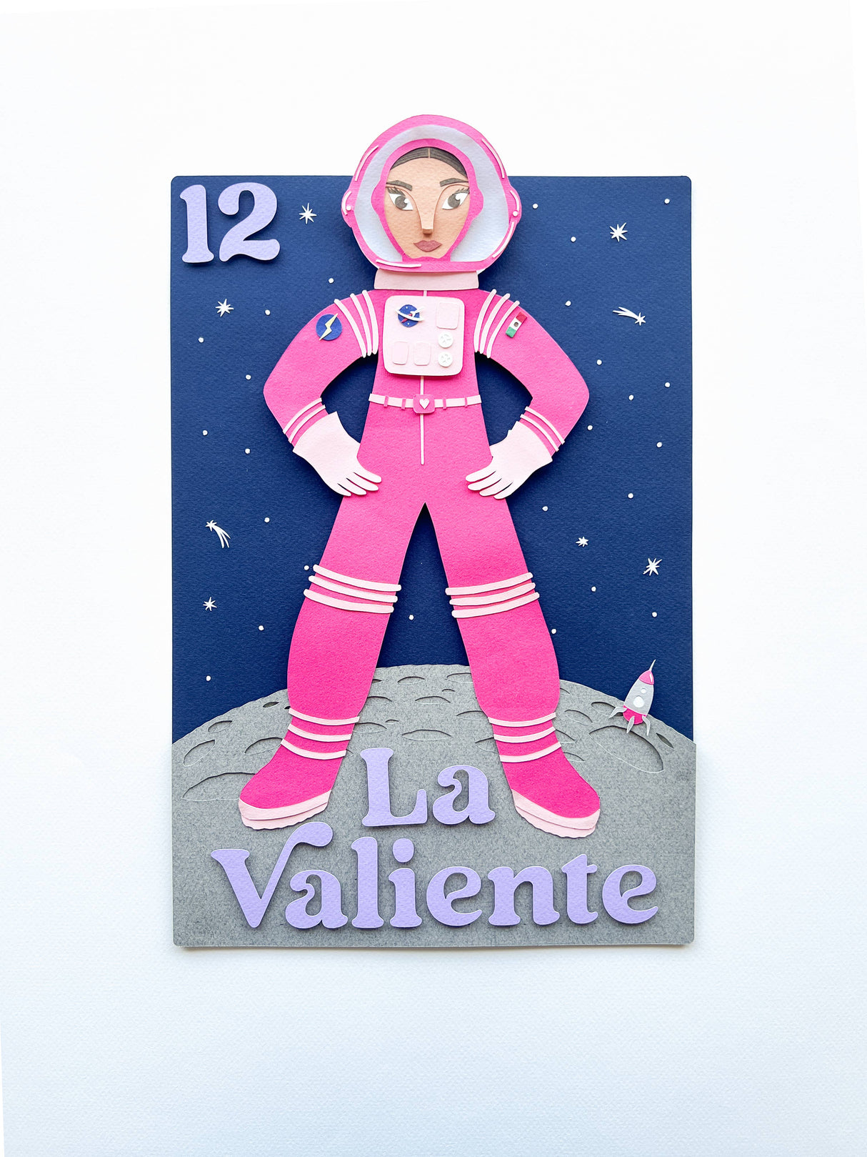 La Valiente, Loteria-Inspired Photo Print of Paper Art