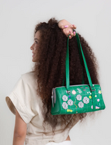 Esther Irish Green Satchel Mini Bag - Floralia Design