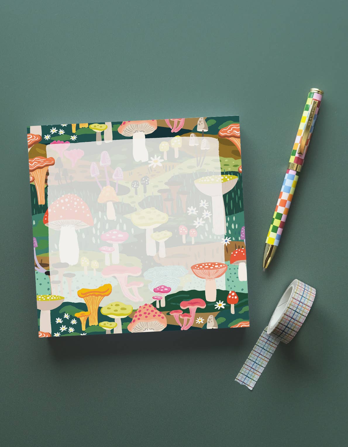 Mushroom Heaven 200-Sheet Jumbo Desk Pad
