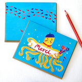 Octopus Merci Greeting Card