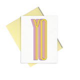 Yo Letterpress Greeting Card