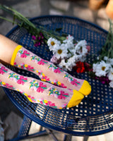 Bouquets All Day Shimmer Sheer Crew Sock