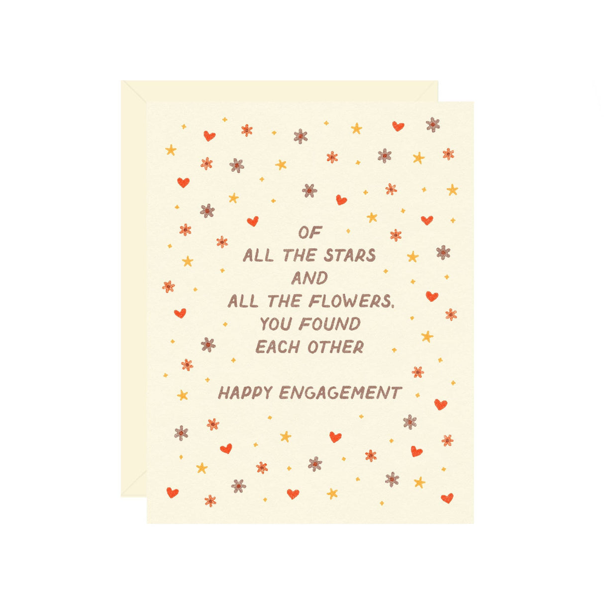 Stars & Flowers Engagement Card
