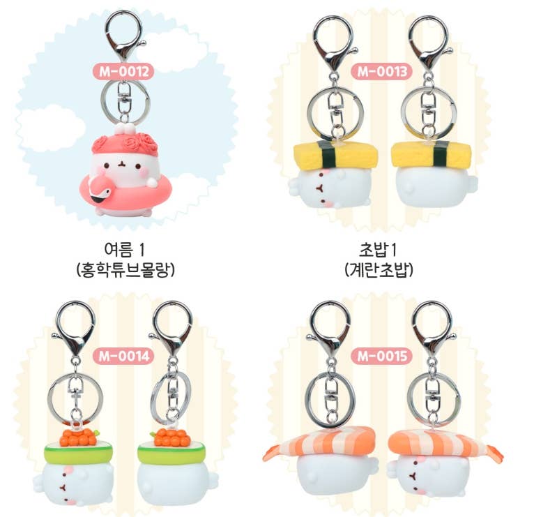 Molang Figure Keyring Bag Charms
