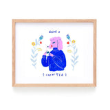 Art Print: Poodle Drinking Tea By Sarah Walsh