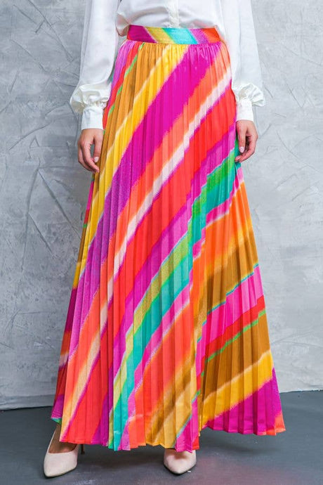 Fuchsia + Marigold Maxi Skirt