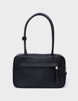 121 Shoulder Bag Black Leather - Floralia Design
