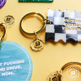 Admit One Gay Bitch - Funny Motel Keychain