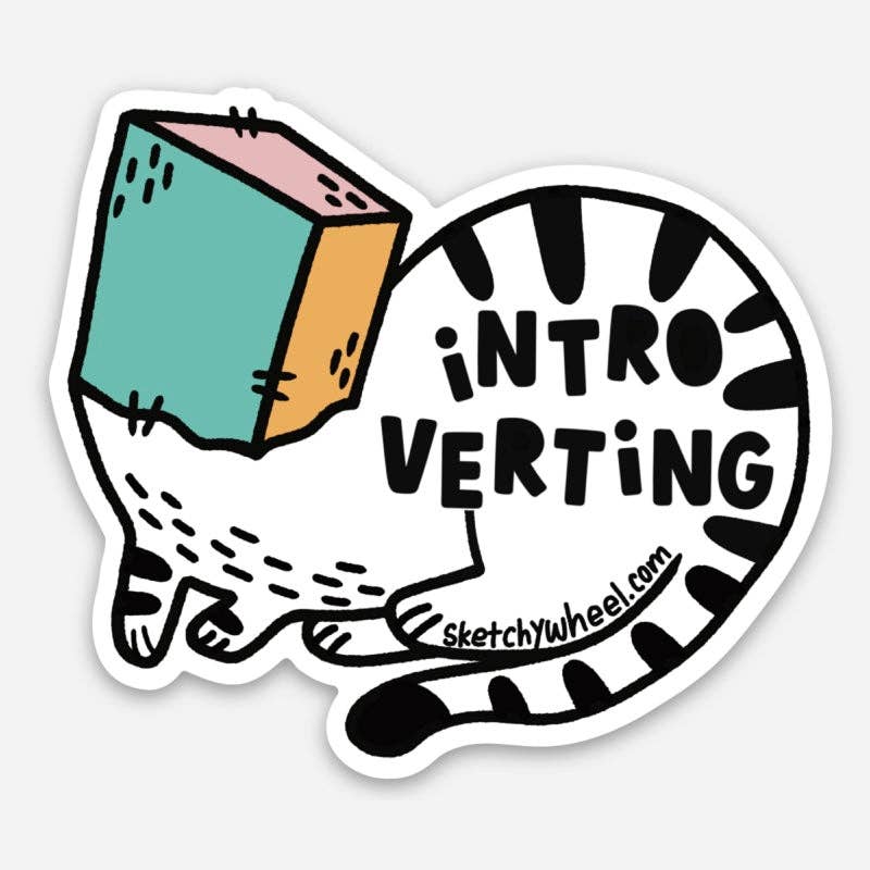 Introvert Cat Sticker