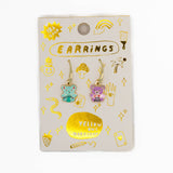 Cry Baby Psycho Teddies Earrings - Gold Statement Jewelry