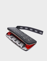 Francis Black Leather Wallet - All Over Eyes Embroidery