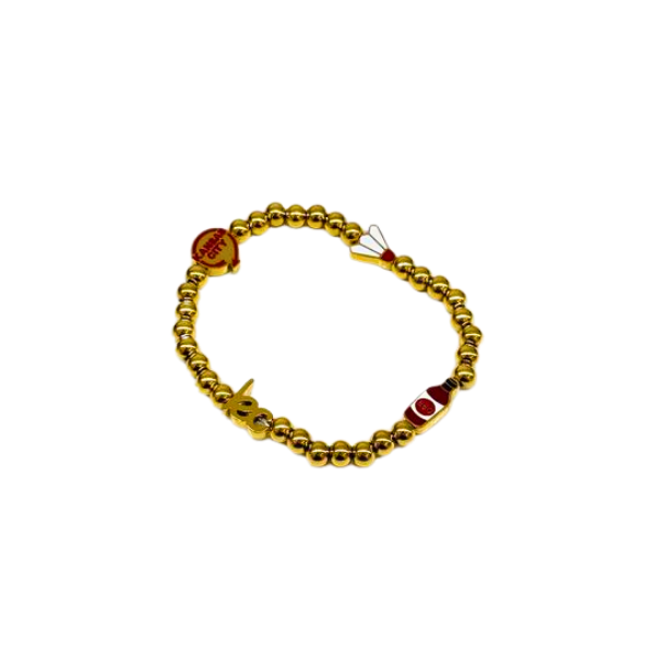 Kansas City Gold Beaded Bracelet