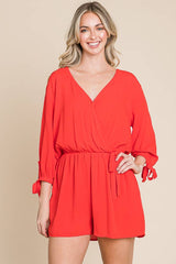 Red Relaxed Romper