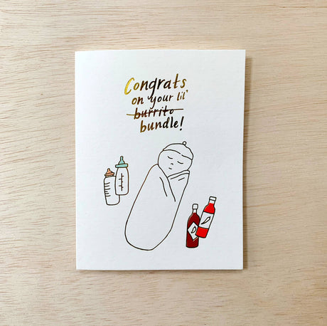 Burrito Bundle New Baby Card