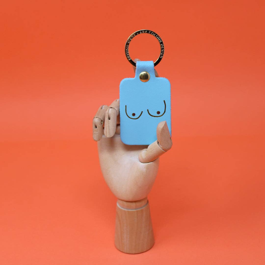 Leather Boobs Key Fob