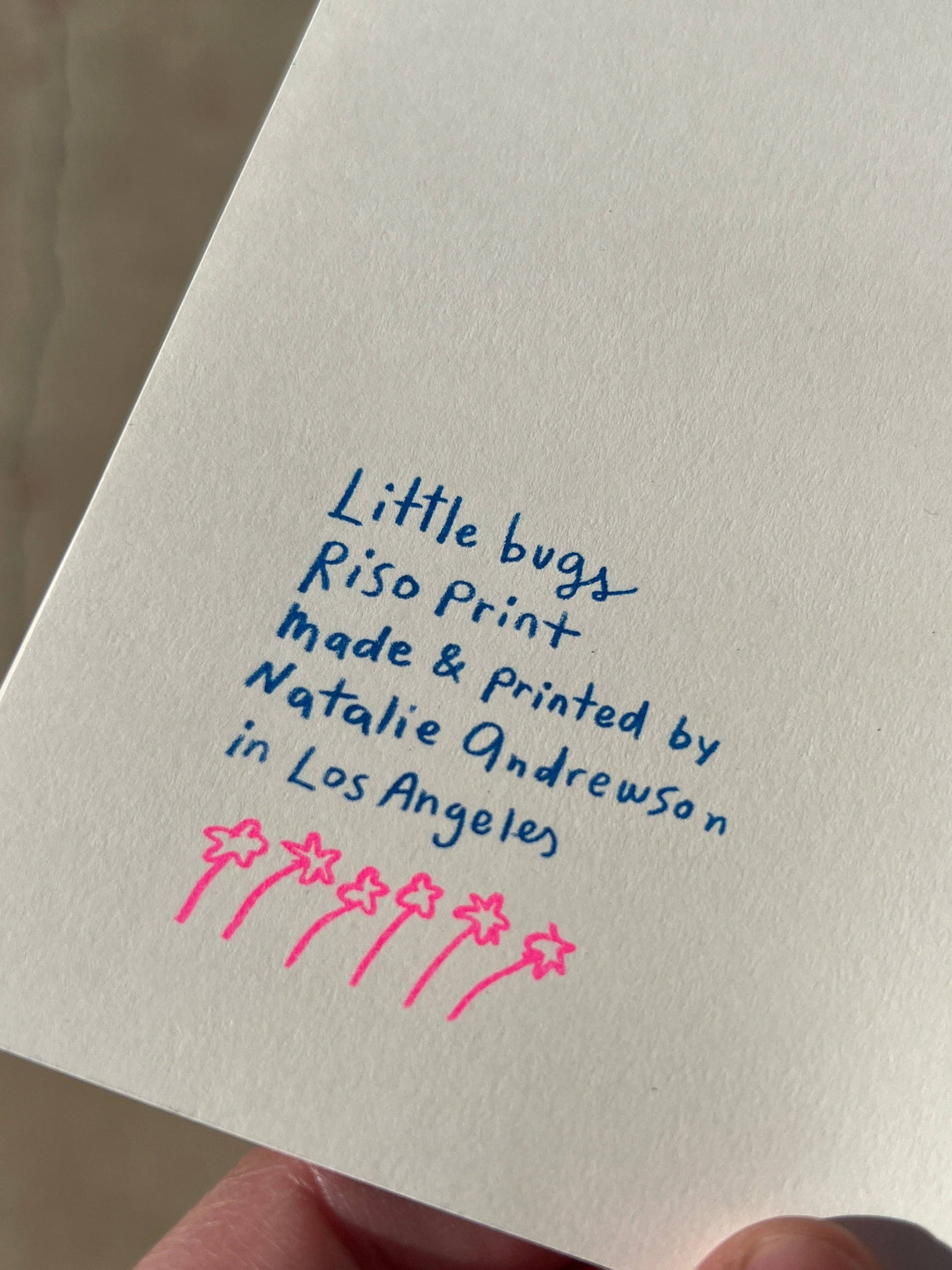 Little Bugs Risograph Birthday Card