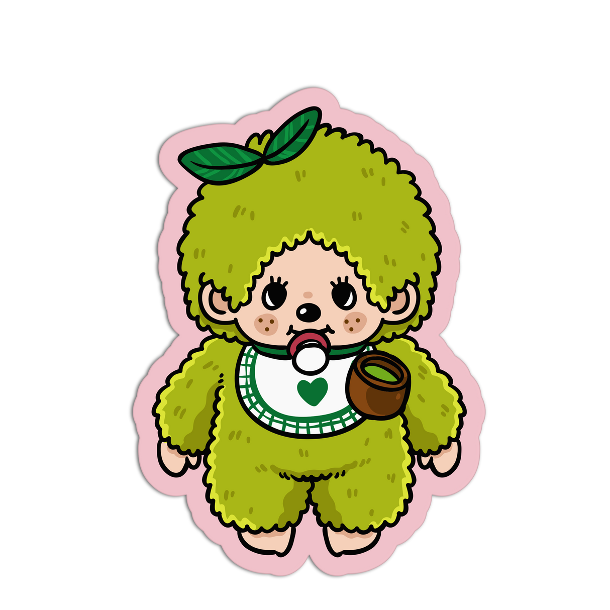 Leafy Monchhichi Textured Stickers