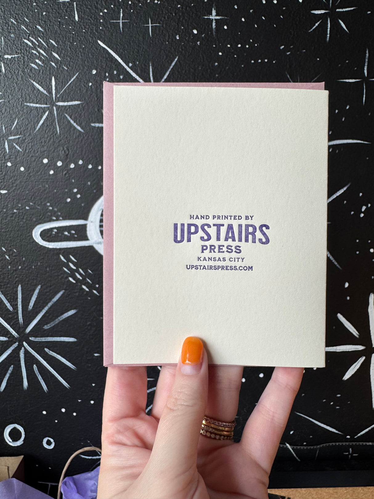 Gossip via Prayer Request Letterpress Birthday Card