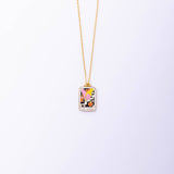 Tarot Lovers Pendant Necklace - 22k Gold Gilded Jewelry