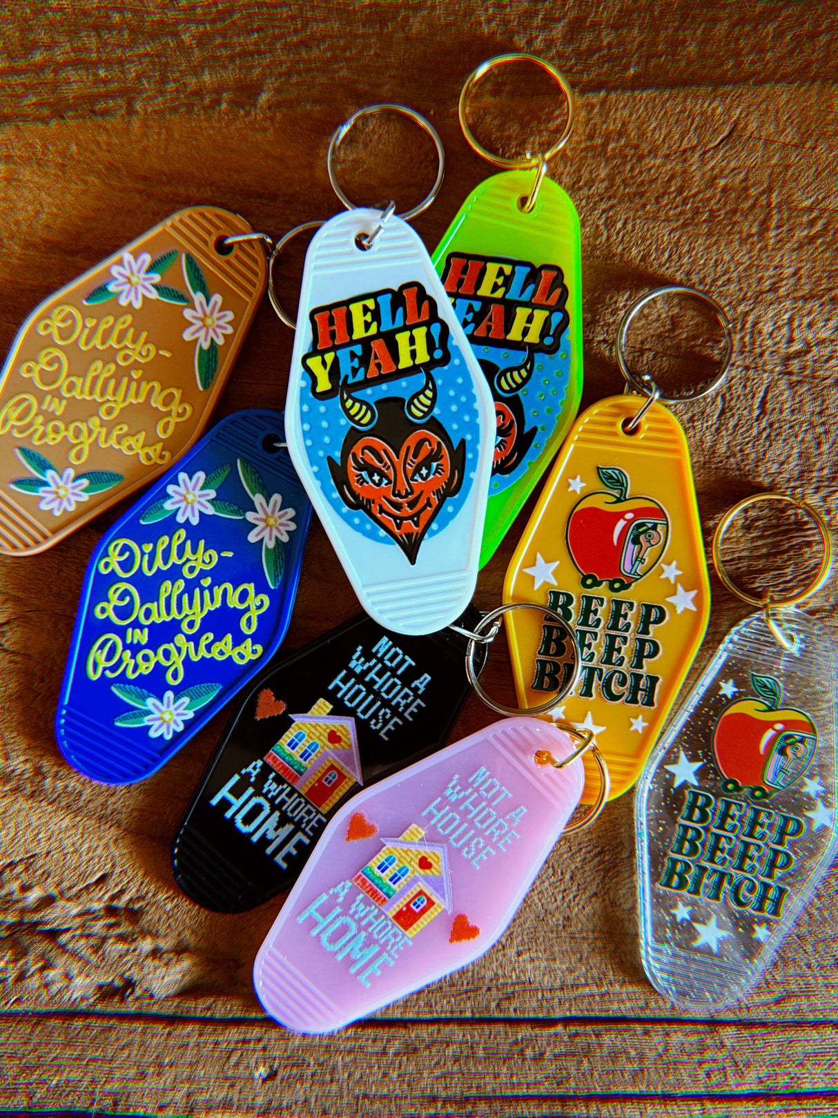 Dilly-Dallying in Progress Keychain