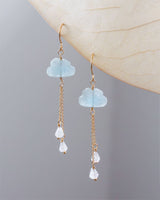 Cloud Nine Gemstone Drop Earring- Aquamarine