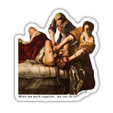 Besties Doing a Nice Beheading Sticker
