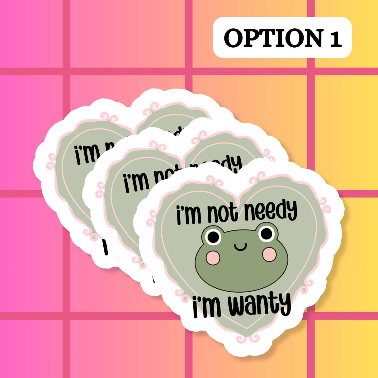 Frog Funny Relatable Spoiled Waterproof Vinyl Sticker