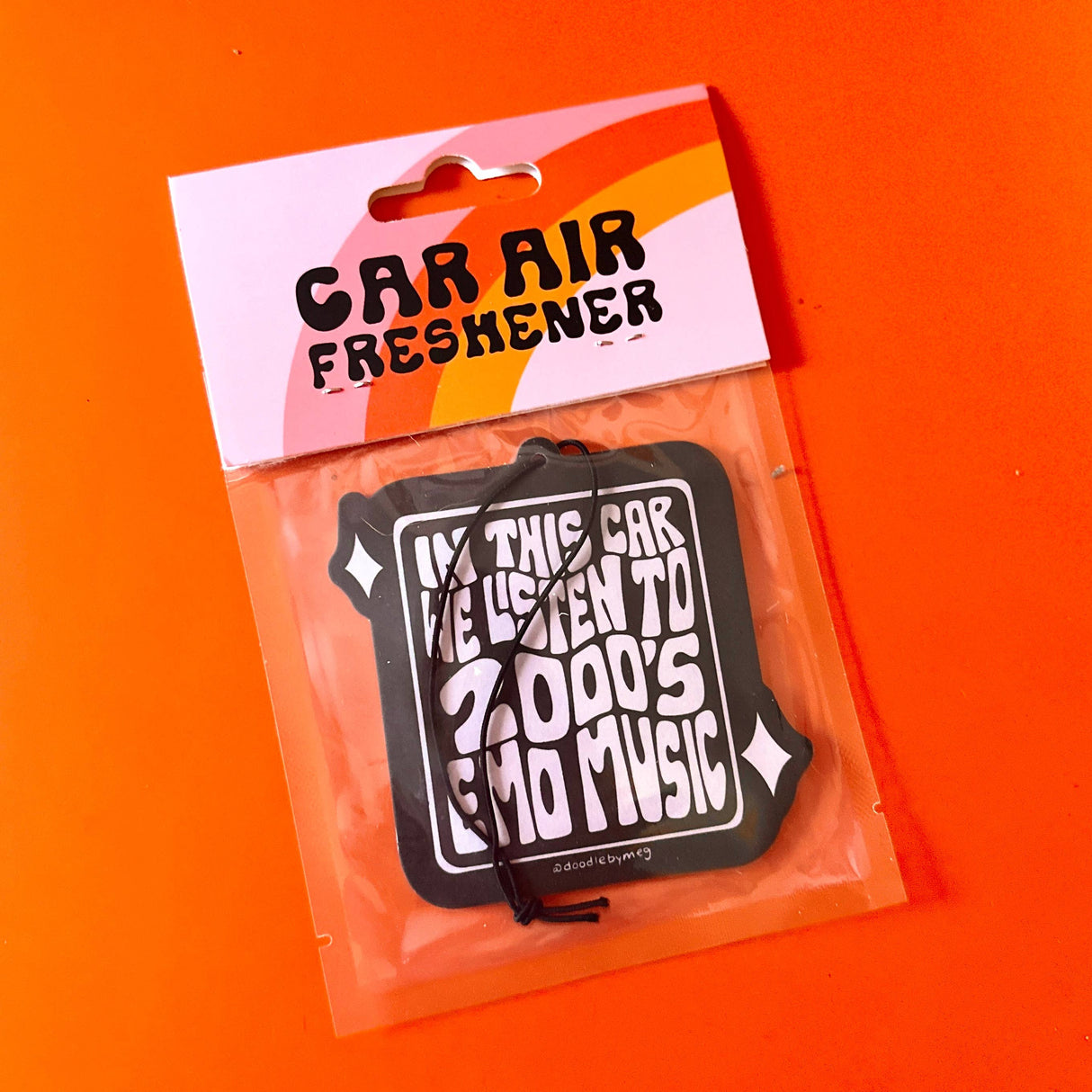 In This Car We Listen to Emo Music Car Air Freshener - Plum