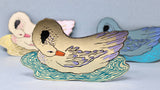 Leather Giant Swan Magnet