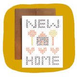 Cross Stitch New Home Greeting Card