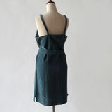 Velvet Button Dress