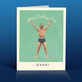 Best Dad Ever Green Father's Day Card