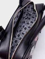 121 Shoulder Bag Black Leather - Floralia Design