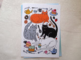 Kitchen Cats A4 Art Print