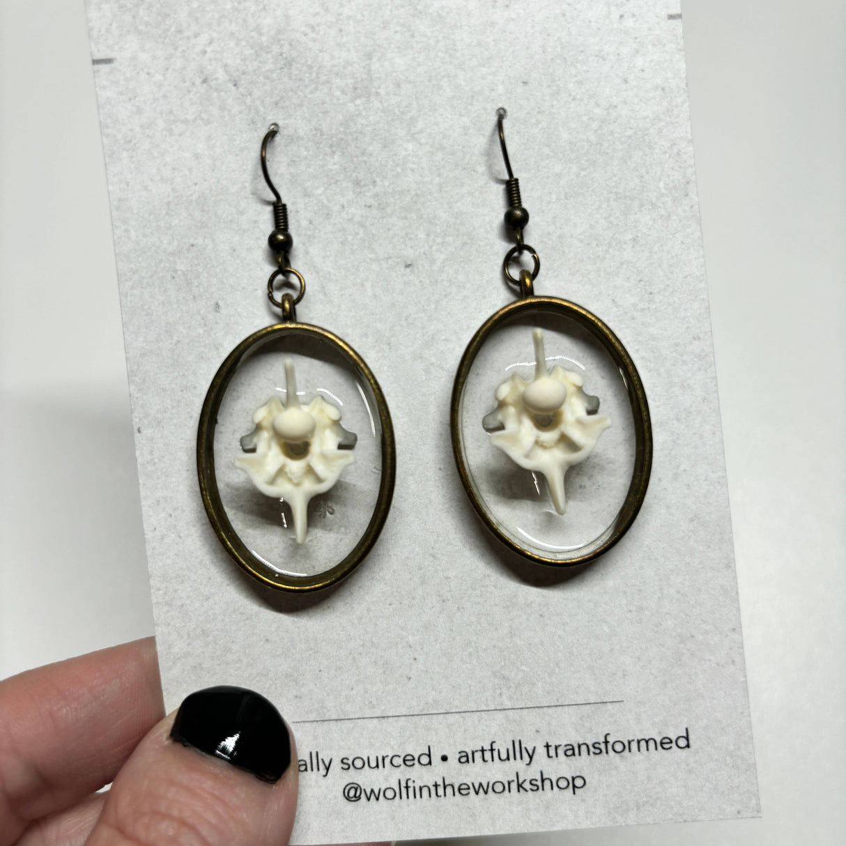 Ball Python Vertebrae Earrings