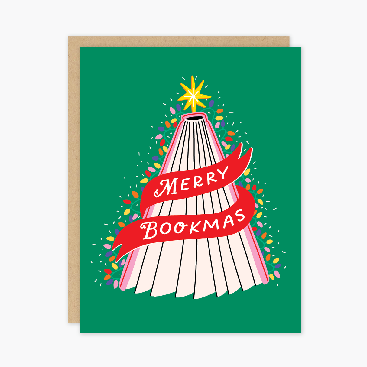 Merry Bookmas Holiday Greeting Card