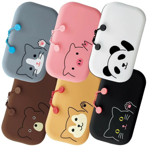 Cute Animal Flat Pen Case by PuniLabo