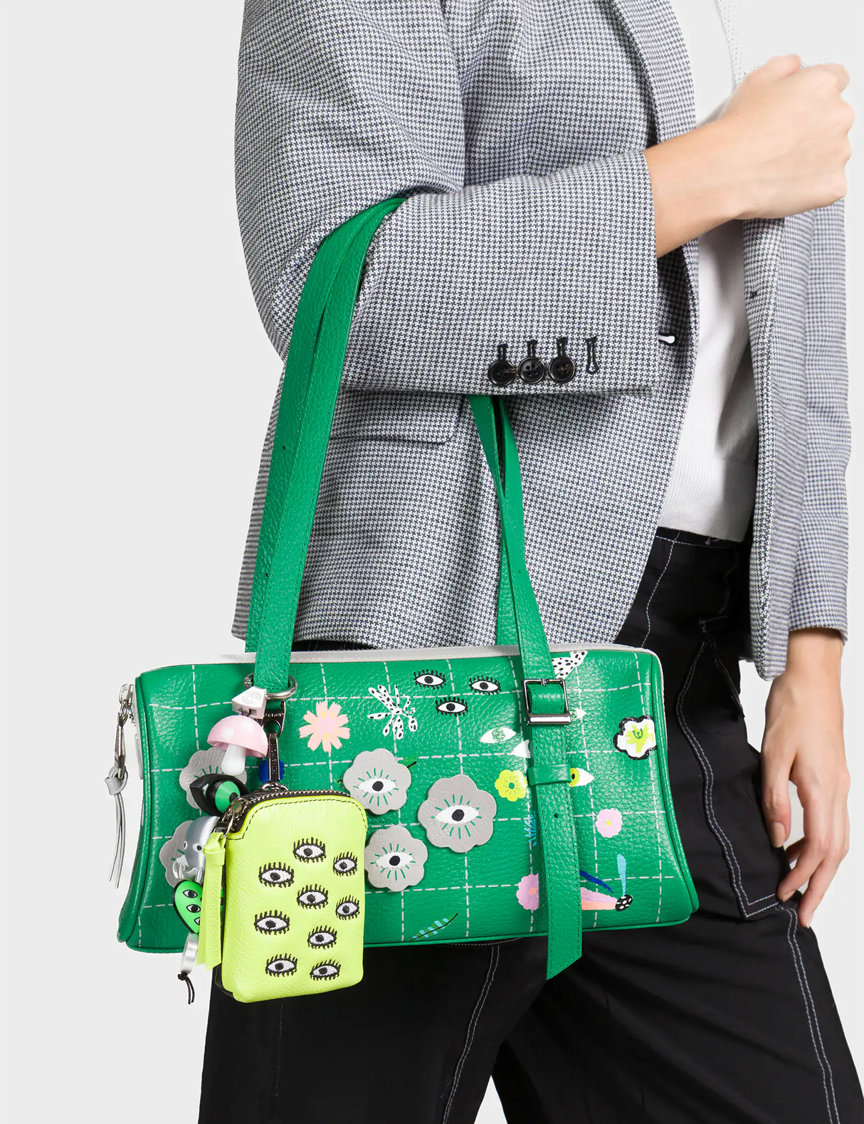 Esther Irish Green Satchel Mini Bag - Floralia Design